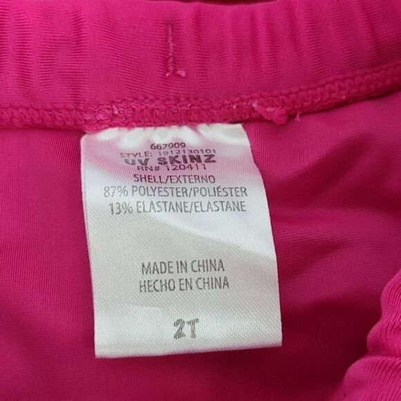 UV Skins Pink Toddler Girls 2T Swim Skirt Bottom Diaper cover Swimsuit - Picture 5 of 5